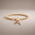 Birthstone Cross Bracelet