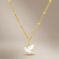 Breath of Grace Necklace with White Enamel