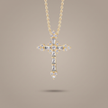 Byzantine Faith Cross Pendant Necklace