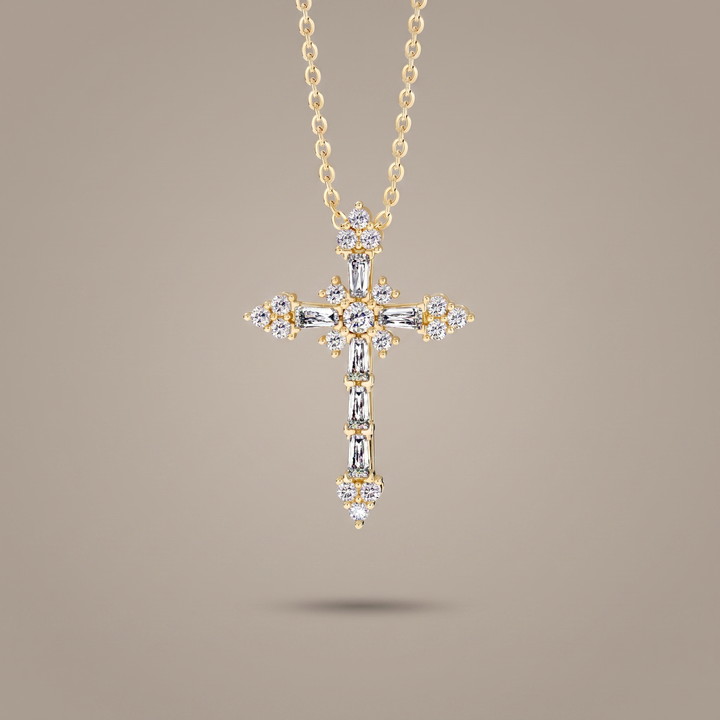 Byzantine Faith Cross Pendant Necklace