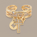 Carry your Cross Adjustable Ring with Dangles