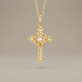 Cross and Crown of Thorns Faith Pendant Necklace