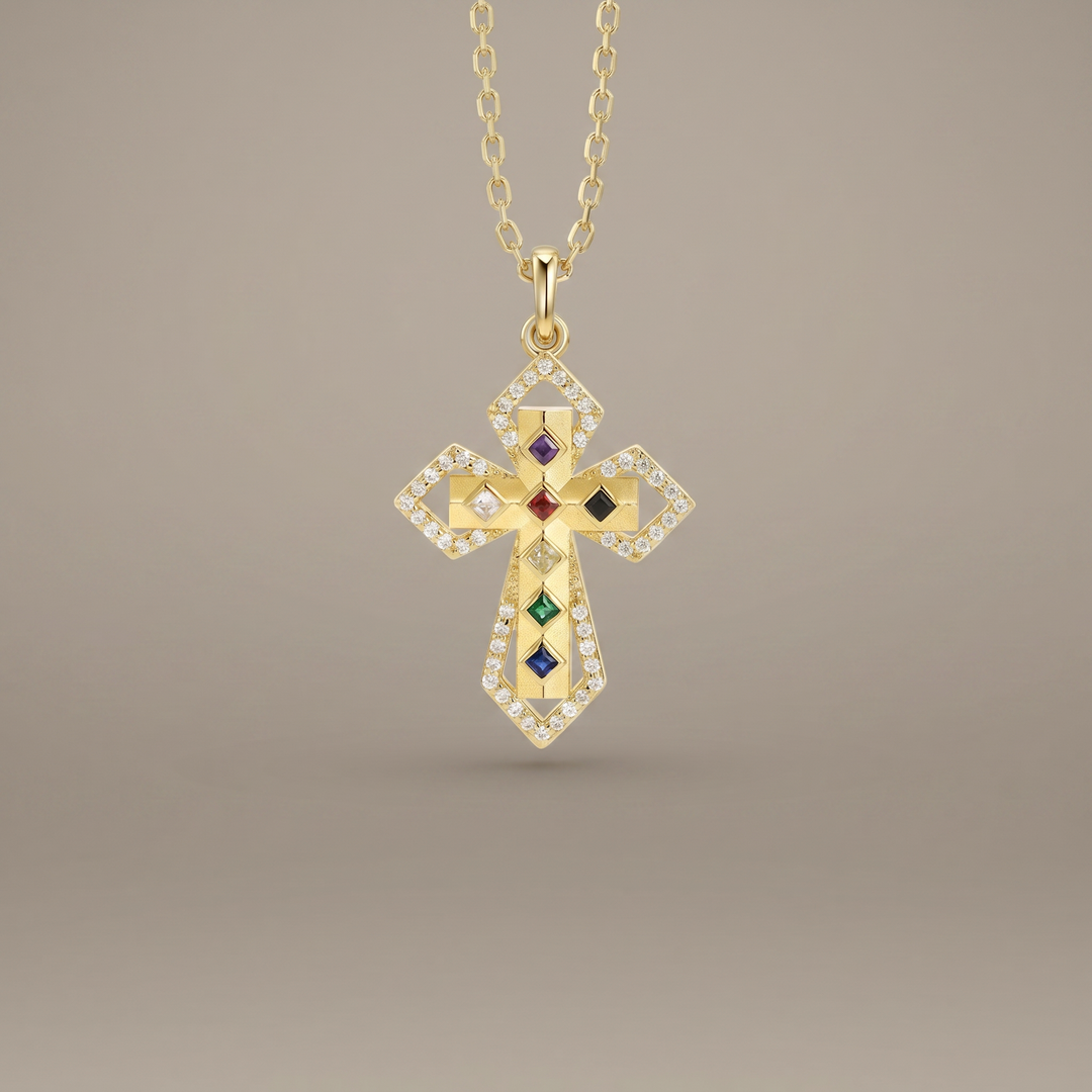 Divine Spectrum Cross Necklace