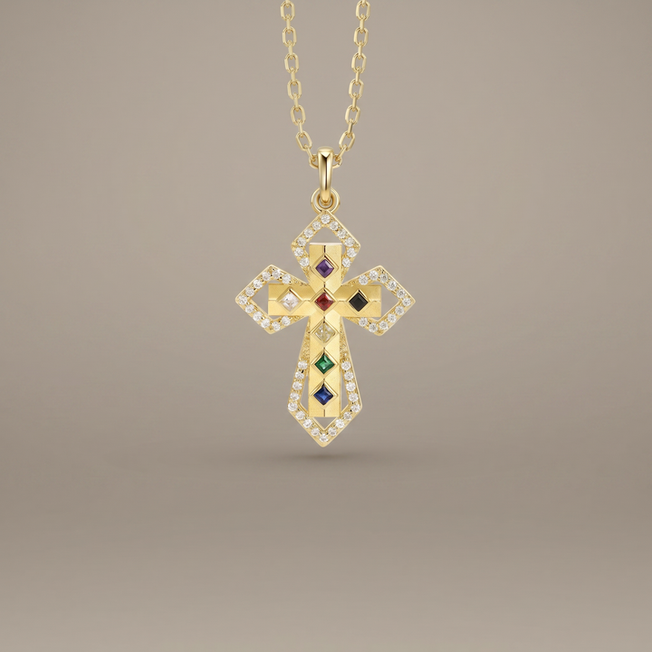Divine Spectrum Cross Necklace