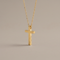 Engraved Cross Necklace