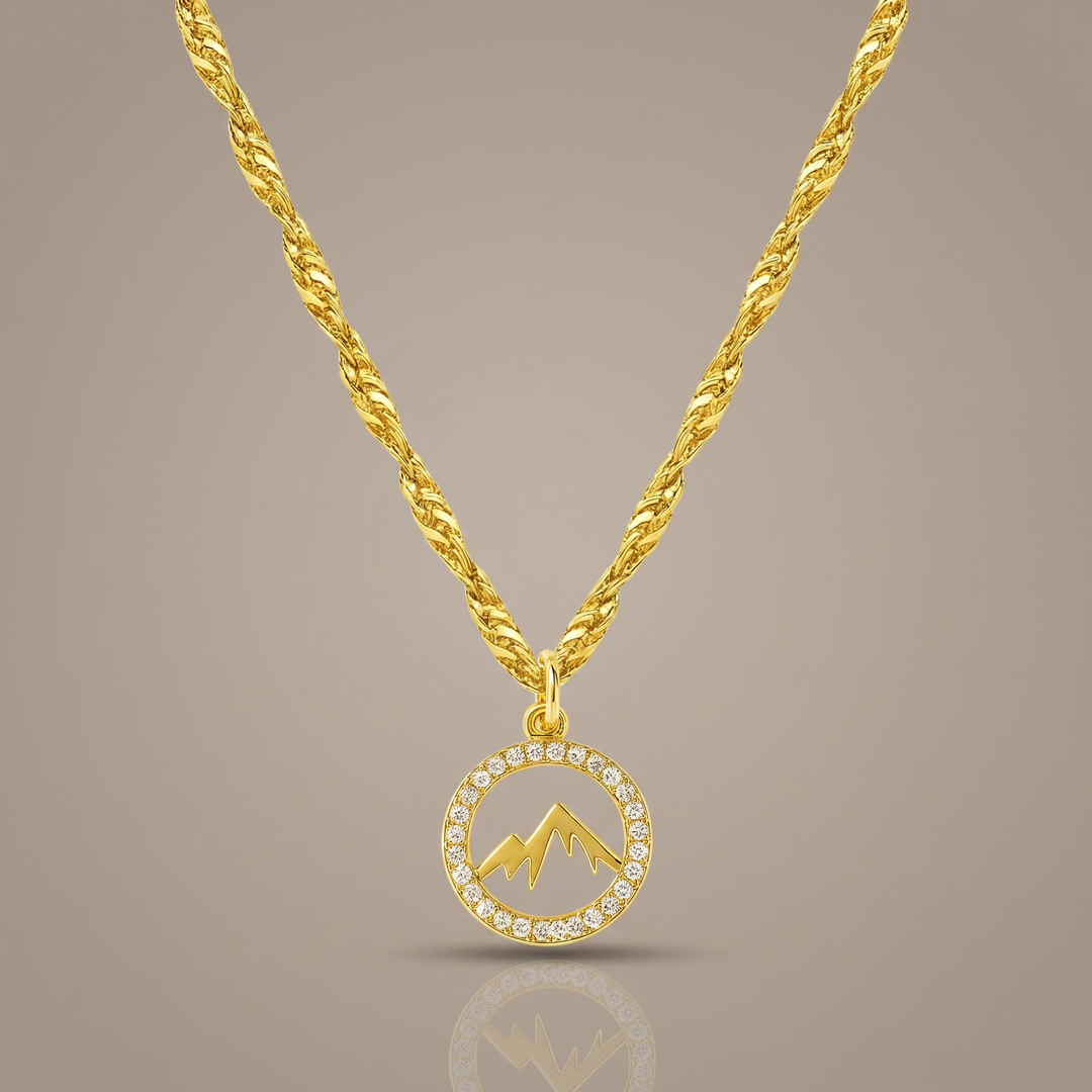 Faith Moves Mountains Necklace in Gold and Silver