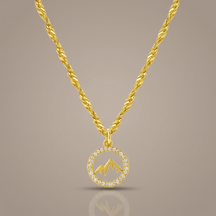 Faith Moves Mountains Necklace in Gold and Silver