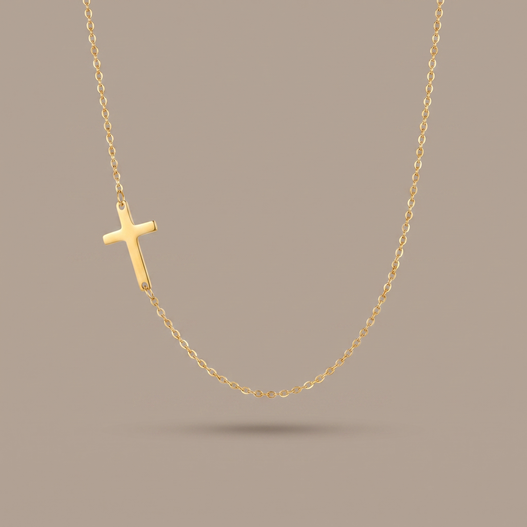Inline Cross Necklace