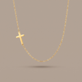Inline Cross Necklace