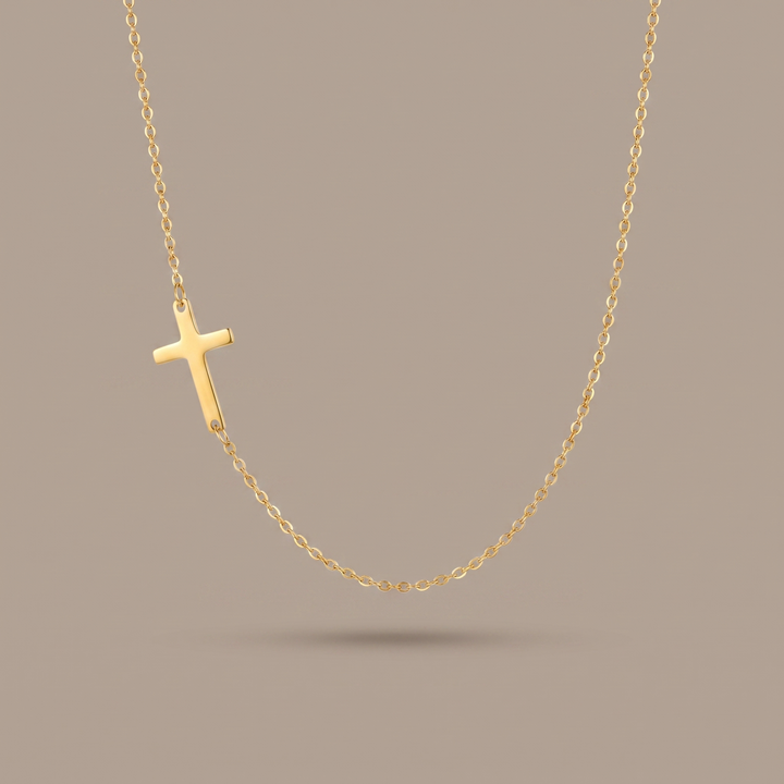 Inline Cross Necklace