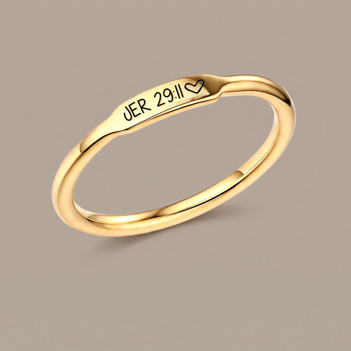 Jeremiah 29:11 Deep Engraved Stainless Steel Ring