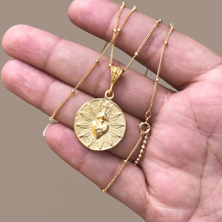Most Sacred Heart Coin Necklace