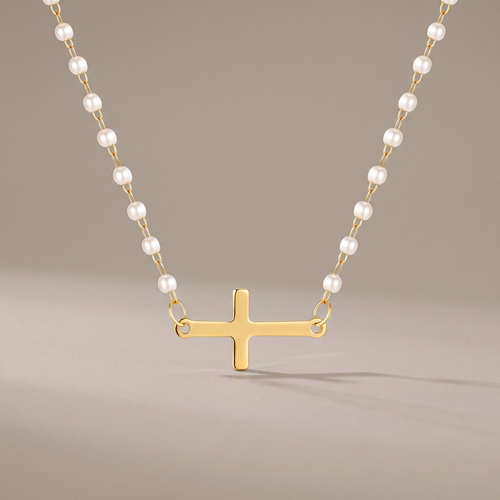 Pearl Cross Necklace