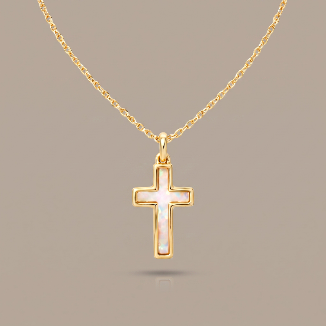 Opal Cross necklace