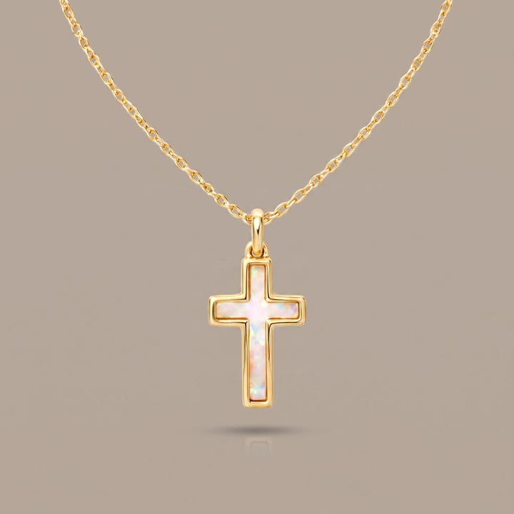 Opal Cross necklace