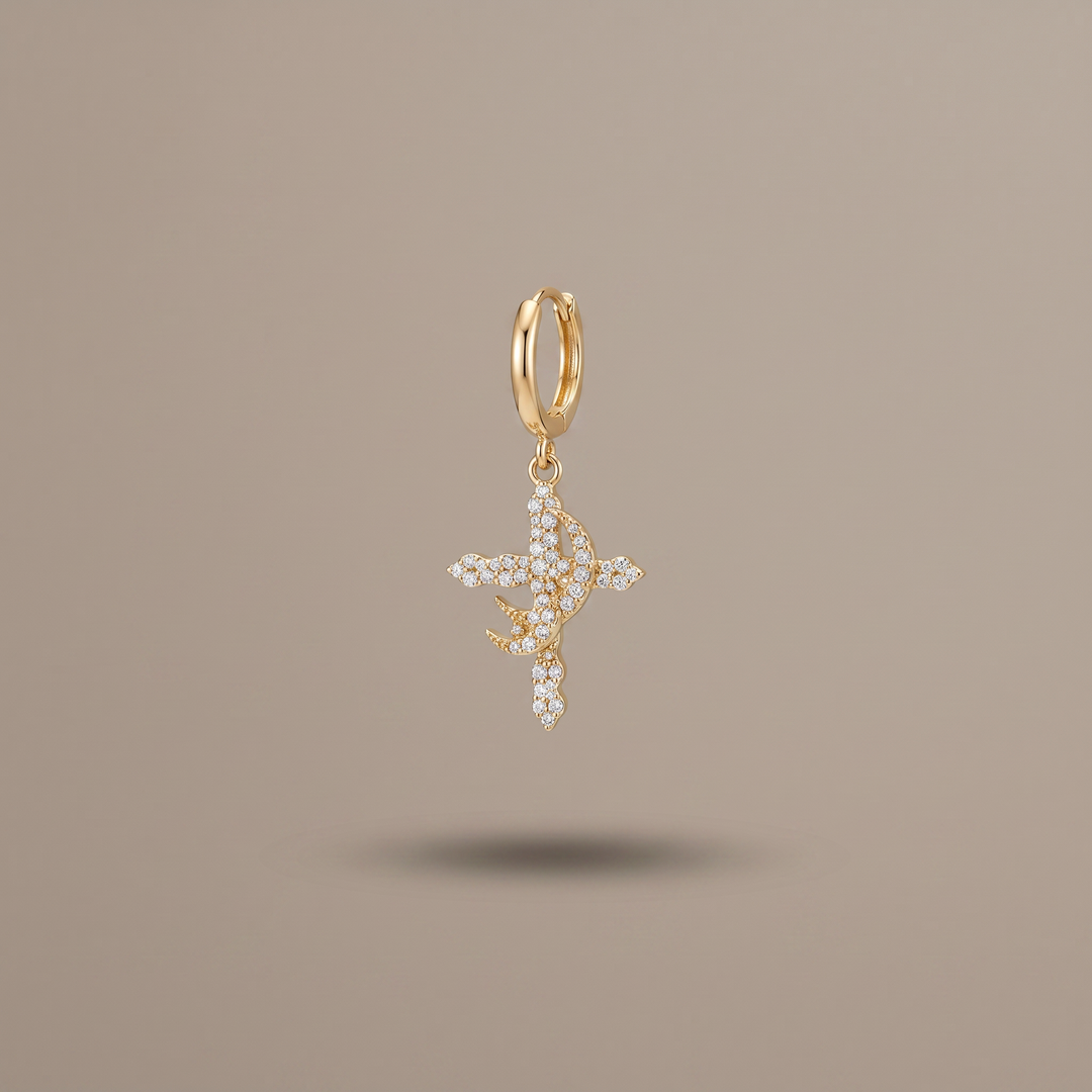 The Crown and Cross Earrings