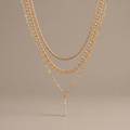 Triple Layer Cross Necklace