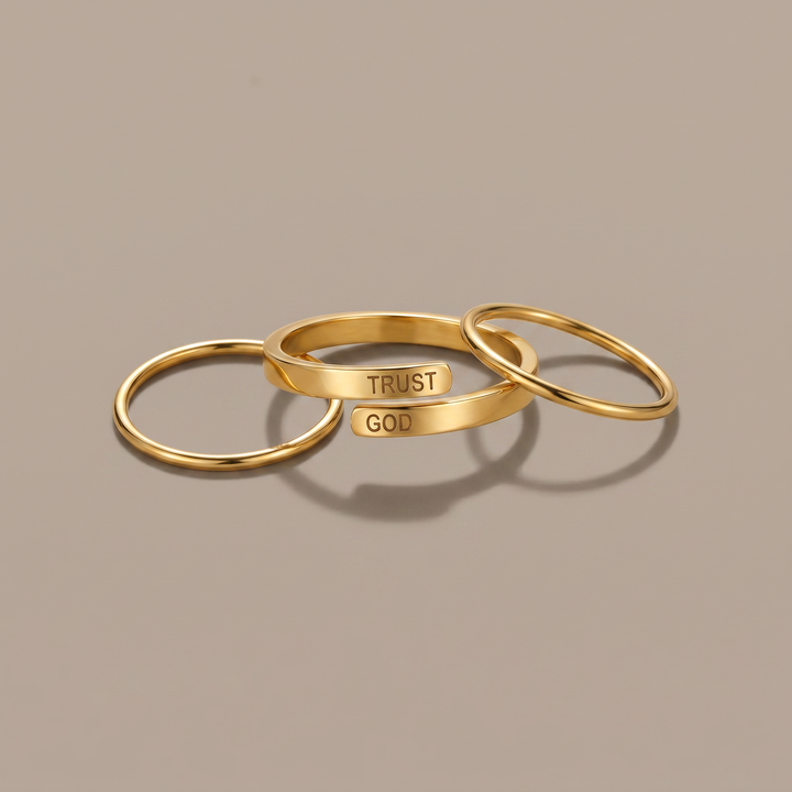 Trust God Adjustable Ring
