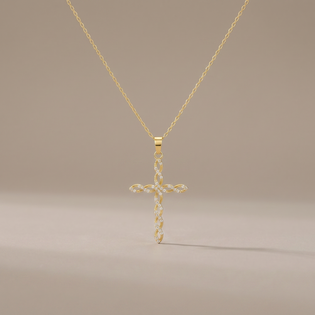 Twisted Cross Necklace