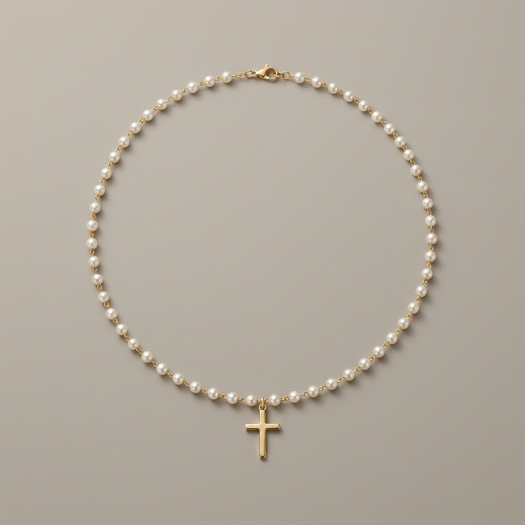 Pearl of Grace Necklace greige