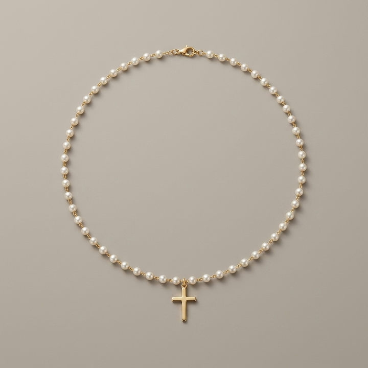 Pearl of Grace Necklace greige