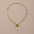 OT Buckle Cross Necklace