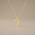 Crystal Heart Cross Necklace
