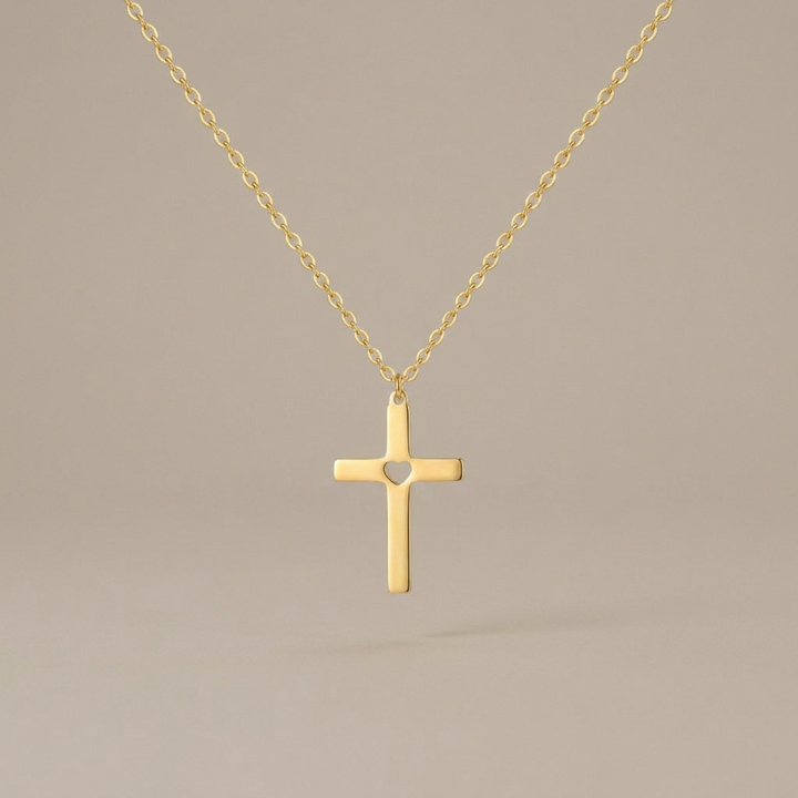 Heart Cross Necklace