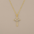 Two Tone Cross Necklace