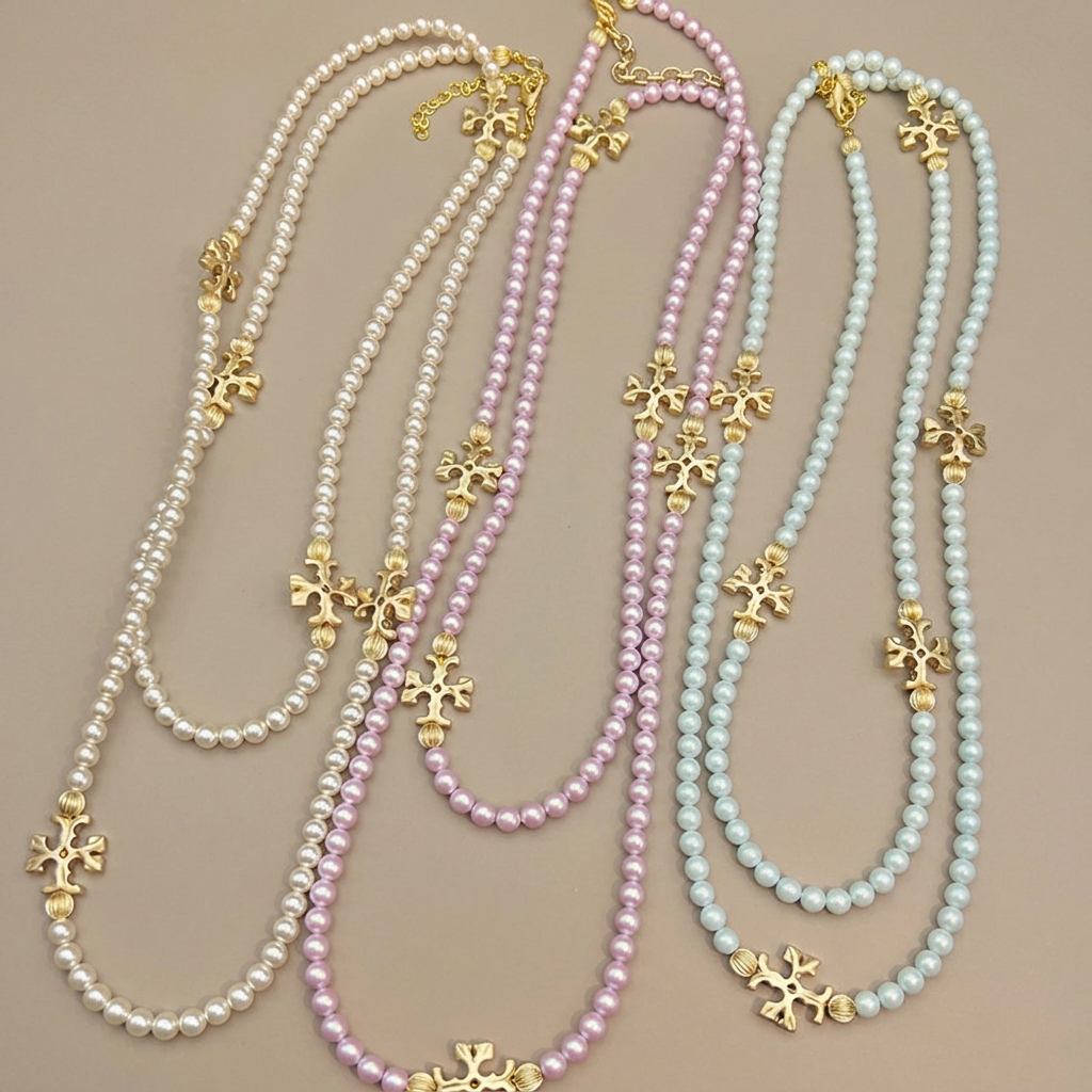 Purple & Pink Cat's Eye & Matte Glass Butterfly Rosary