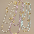 Purple & Pink Cat's Eye & Matte Glass Butterfly Rosary