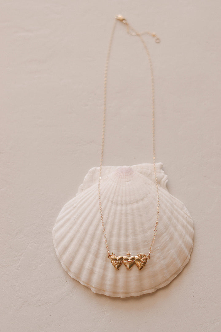 Sacred Hearts of the Holy Family Necklace