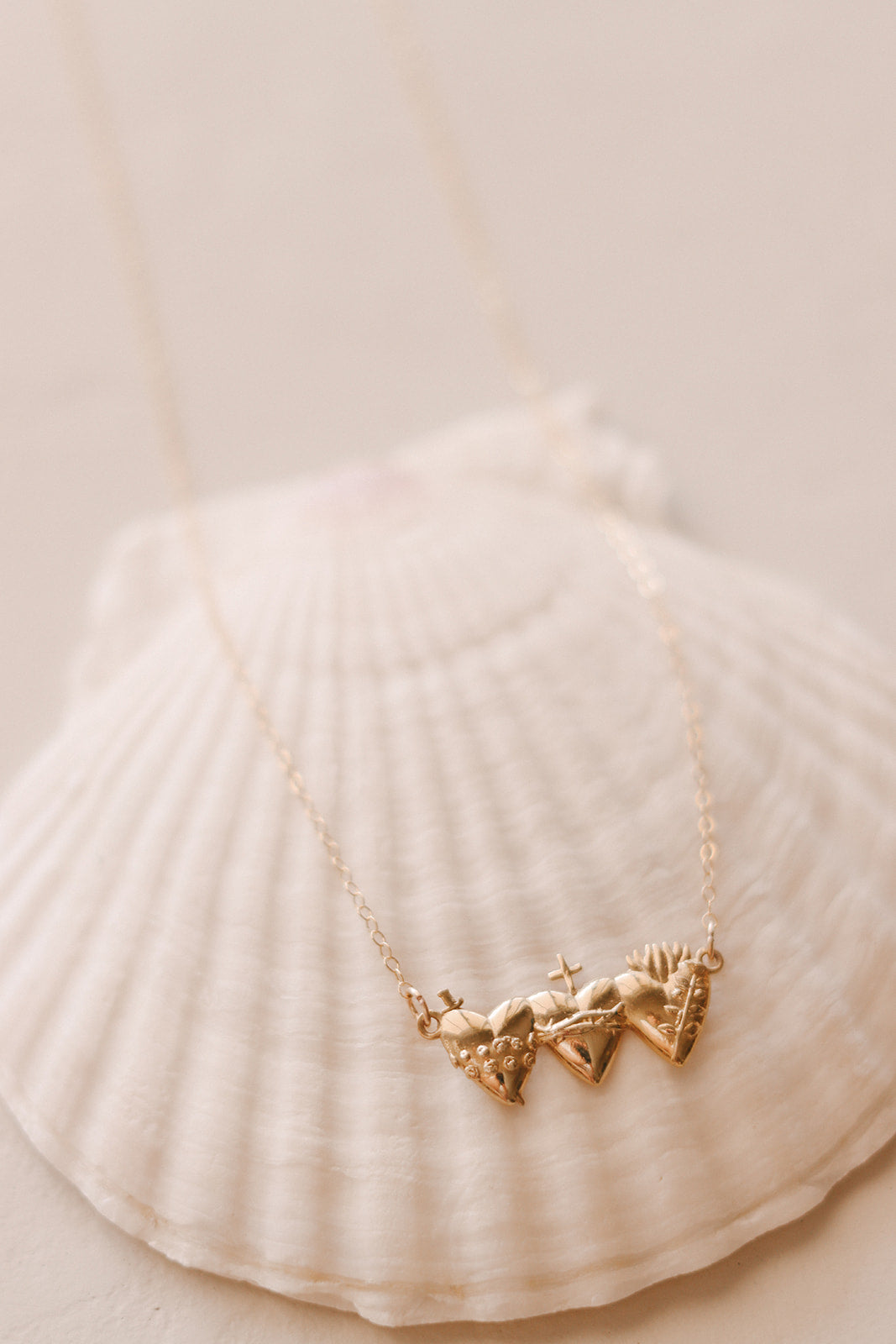 Sacred Hearts of the Holy Family Necklace