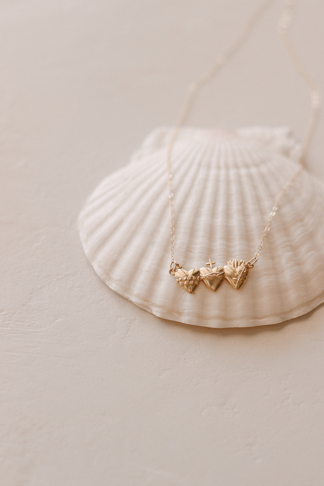 Sacred Hearts of the Holy Family Necklace
