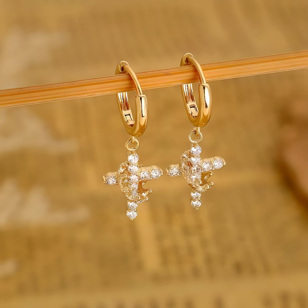 Cross & Crown Earrings