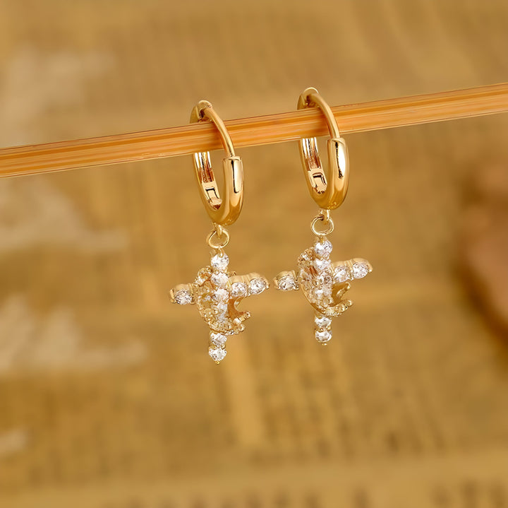 Cross & Crown Earrings